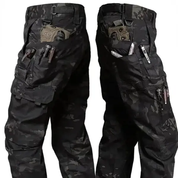 Men's Cargo Pants Multi Pockets Work Trousers Casual Tactical Pants Male Outwear Straight Autumn Winter Wear-resisting Trousers - Image 4