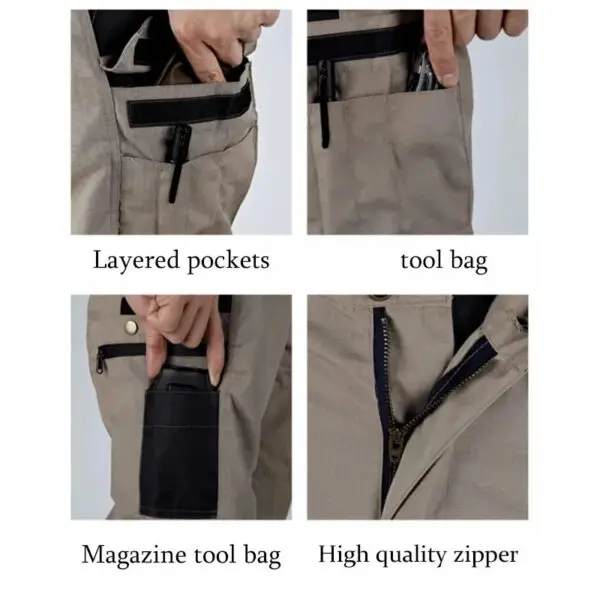 Men's Cargo Pants Multi Pockets Work Trousers Casual Tactical Pants Male Outwear Straight Autumn Winter Wear-resisting Trousers - Image 5