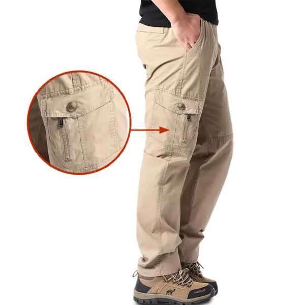 High Quality Men's Cotton Cargo Pants Casual Multiple Pocket Tacitcal Pants Spring Autumn Outdoor Camping Hiking Work Pants - Image 6