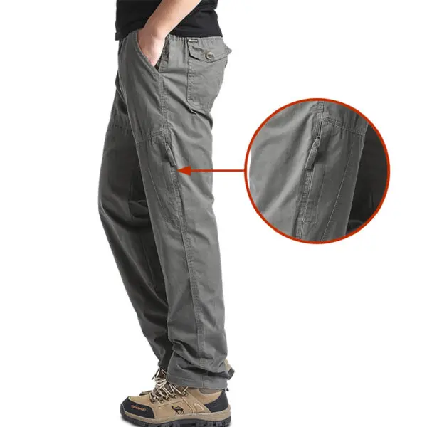 High Quality Men's Cotton Cargo Pants Casual Multiple Pocket Tacitcal Pants Spring Autumn Outdoor Camping Hiking Work Pants - Image 9
