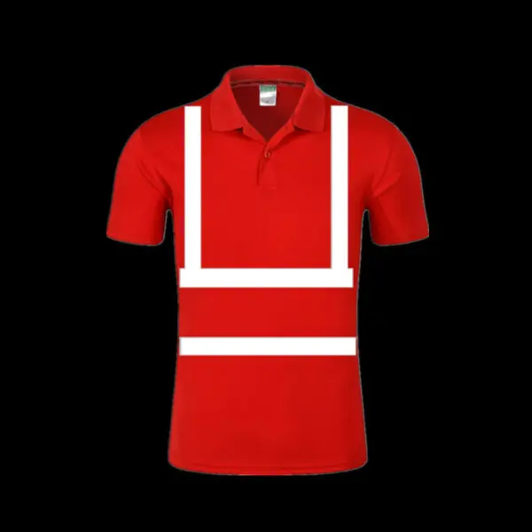 hi viz Safety Work Polo Shirt High Visibility Reflective Polo Shirt Quick Dry Construction Shirts for Men - Image 2