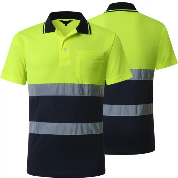 Night Work Reflective Safety Shirt Clothing Quick Drying Short Sleeved T-shirt Protective Clothes For Construction Workwear