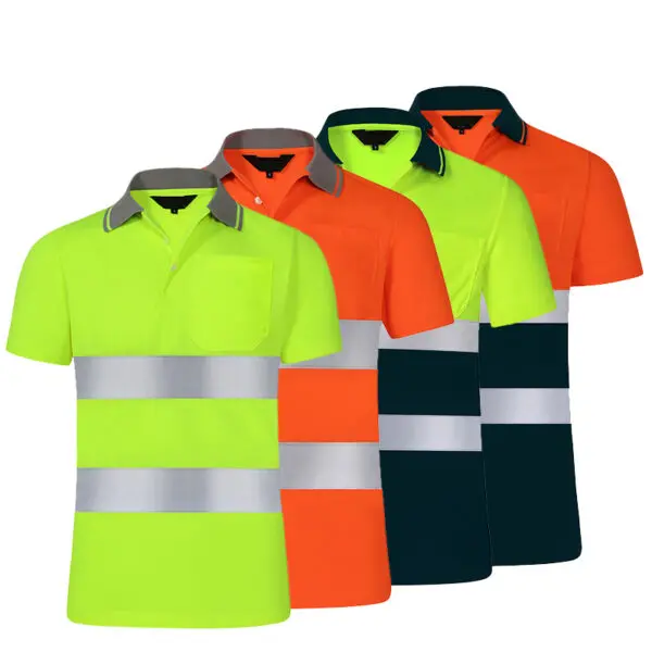 Night Work Reflective Safety Shirt Clothing Quick Drying Short Sleeved T-shirt Protective Clothes For Construction Workwear - Image 2