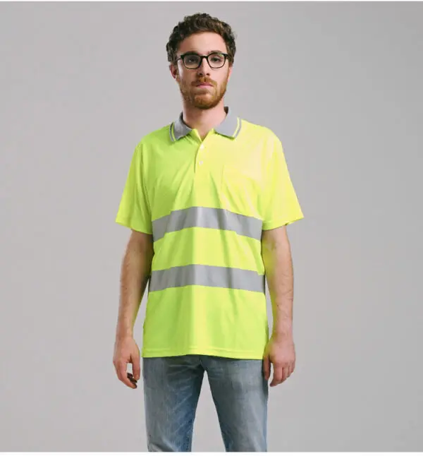 Night Work Reflective Safety Shirt Clothing Quick Drying Short Sleeved T-shirt Protective Clothes For Construction Workwear - Image 4