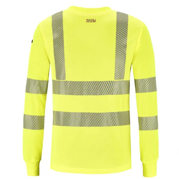High Visibility Long Sleeve Safety Work T Shirt EN20471 Class 3 hi vis t Shirts(XS-8XL) - Image 6