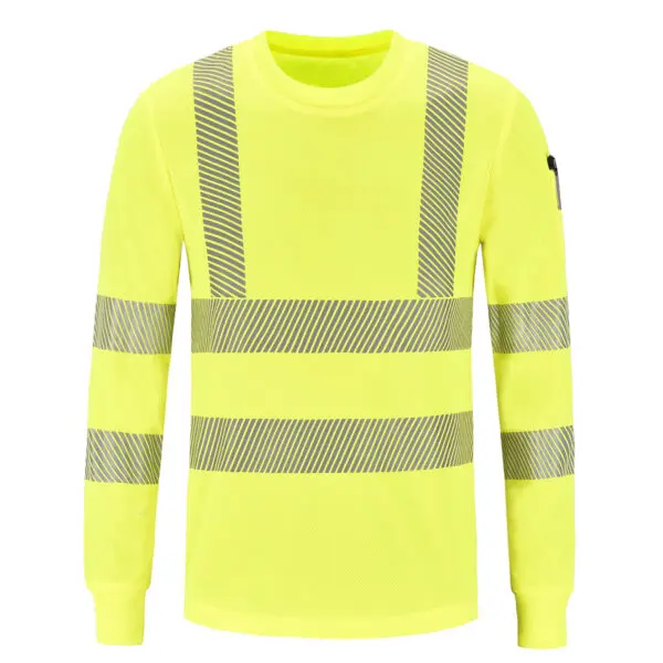 High Visibility Long Sleeve Safety Work T Shirt EN20471 Class 3 hi vis t Shirts(XS-8XL) - Image 7