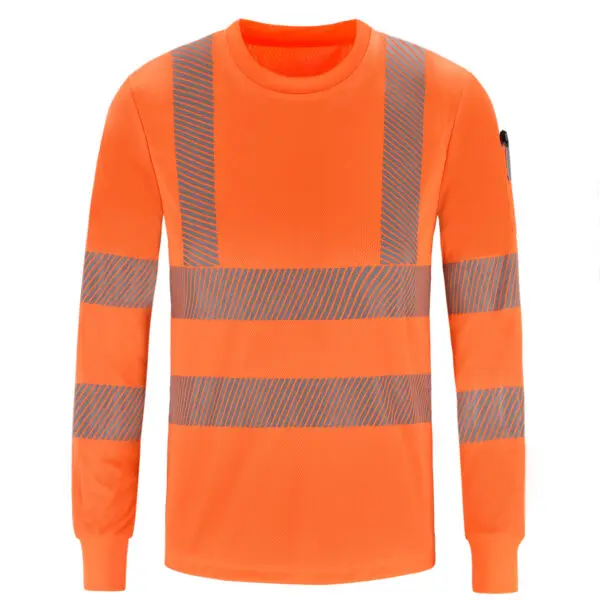 High Visibility Long Sleeve Safety Work T Shirt EN20471 Class 3 hi vis t Shirts(XS-8XL) - Image 8