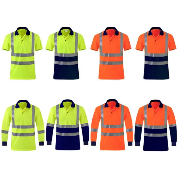 Safety Reflective T shirts High quality Working T-shirt with Reflection Tapes Road Construction Security Tops