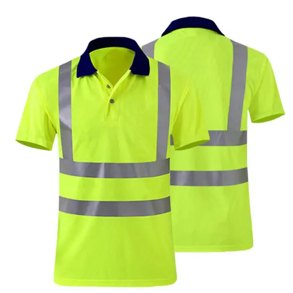 Safety Reflective T shirts High quality Working T-shirt with Reflection Tapes Road Construction Security Tops - Image 3