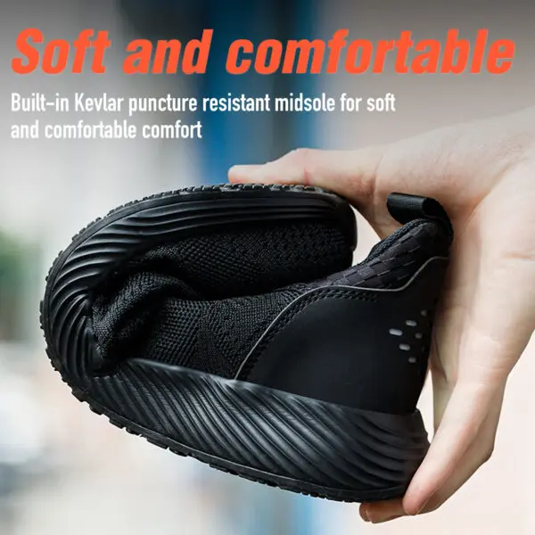 Safety Shoes Work Shoes Steel Toe Men Puncture-Protective Work Boots Indestructible Safety Lightweight - Image 4
