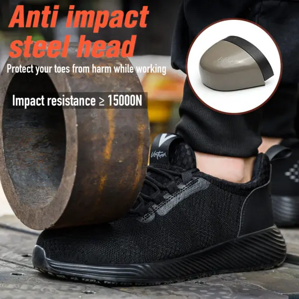 Safety Shoes Work Shoes Steel Toe Men Puncture-Protective Work Boots Indestructible Safety Lightweight - Image 5