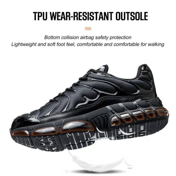 Safety Shoes Work Sneakers Steel Toe Men Puncture-Proof Work Boots Indestructible Security Boots Light Weight Hiking Sneakers - Image 5