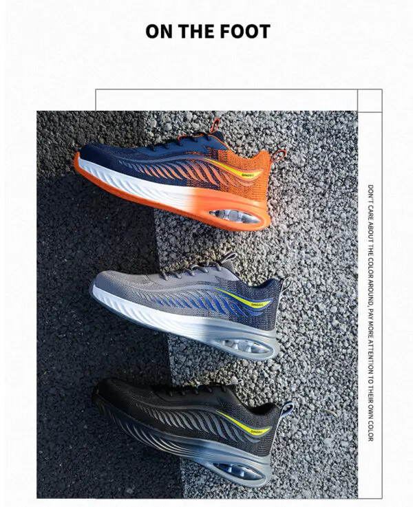 Men Safety Shoes Air Cushion Anti-smash Anti-puncture Protective Work Shoes Indestructible Safety Boots Steel Toe Work Sneakers - Image 4