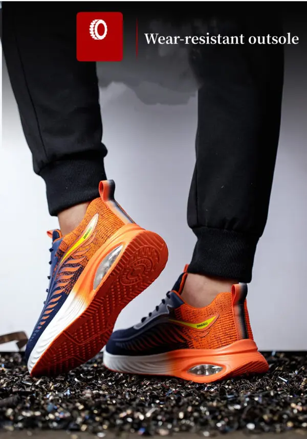 Men Safety Shoes Air Cushion Anti-smash Anti-puncture Protective Work Shoes Indestructible Safety Boots Steel Toe Work Sneakers - Image 6