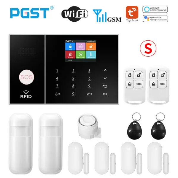 PGST Smart Life Alarm System for Home WIFI GSM Security Alarm Host with Door and Motion Sensor Tuya Smart App control work Alexa - Image 10