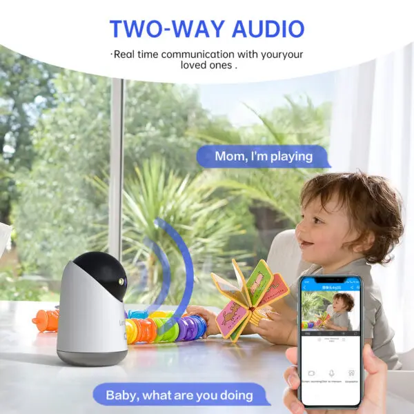 Lenovo 3MP WiFi Camera Smart Home Indoor Wireless IP Surveillance Camera Auto Tracking Security CCTV Surveillance Baby Monitor - Image 3