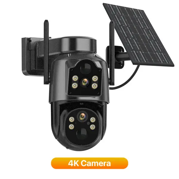 4K HD Solar WiFi Camera Outdoor Built-in Battery Dual Lens 2K Security Camera Solar Panel Wireless Video Surveillance CCTV iCSee - Image 8