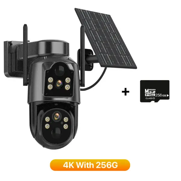 4K HD Solar WiFi Camera Outdoor Built-in Battery Dual Lens 2K Security Camera Solar Panel Wireless Video Surveillance CCTV iCSee - Image 11