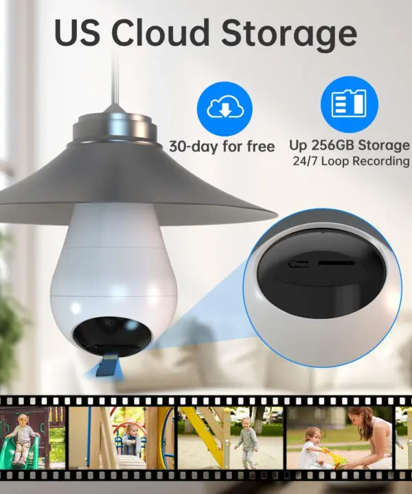 JOOAN 2K E27 Light Bulb Wifi Camera 360° HD IP Camera Security Wireless Baby Monitor AI Tracking Home CCTV Video Surveillance - Image 5