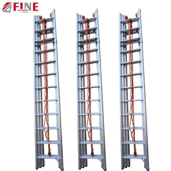 Aluminum Extension 3 Section Triple 12M Extension Fire Ladder 16ft 18ft 20ft Extend Ladder Telescopic Ladder 5m - Image 6