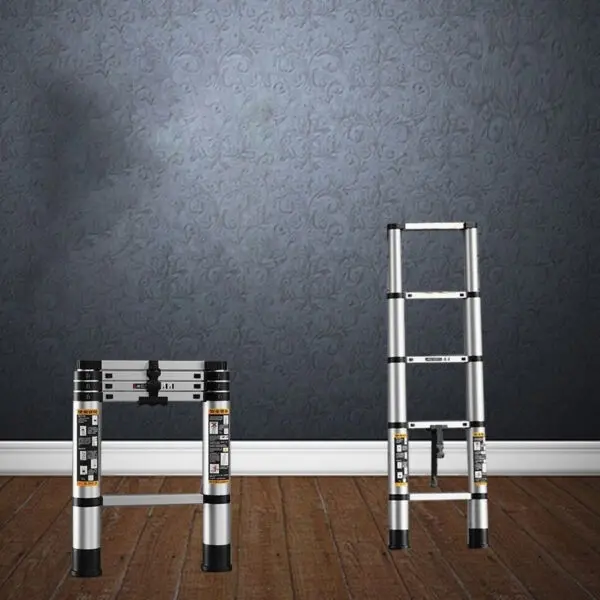 Home Retractable Ladder Multifunctional stainless steel telescopic ladder Portable folding elevator Anti-slip Extension Ladder - Image 9