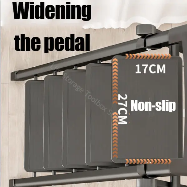 3/4 Step Household Folding Ladder Herringbone Ladder Kitchen Attic Ladder Chair Step Stools Multi-Function Platform Ladder - Image 3