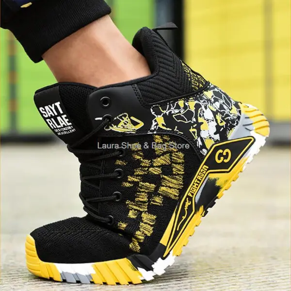 High Top Safety Shoes Men Steel Toe Work Shoes Men Women Work Safety Boots Anti Smash Safety Indestructible Work Boot Breathable - Image 6