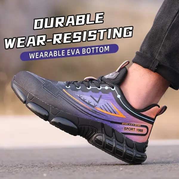 Work Safety Shoes Men Air Cushion Steel Toe Shoes Fashion Anti-smashing Anti-puncture Work Sneakers Protection Safety Boots - Image 5