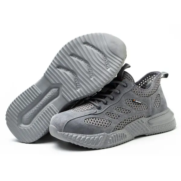 Summer Work Shoes with Protection Breathable Lightweight Safety ShoesSteel Toe Cap Working Male Construction Work Mesh Sneakers - Image 4