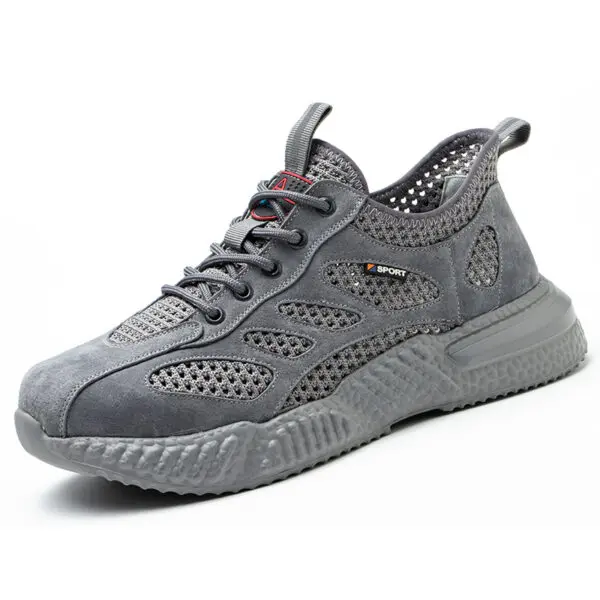 Summer Work Shoes with Protection Breathable Lightweight Safety ShoesSteel Toe Cap Working Male Construction Work Mesh Sneakers - Image 5