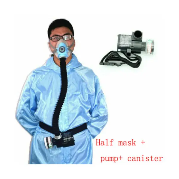 Electric Constant Air Flow Supplied Fed Full/Half Face Gas Mask Breathing System Protective Respirator Device Workplace Safety - Image 5