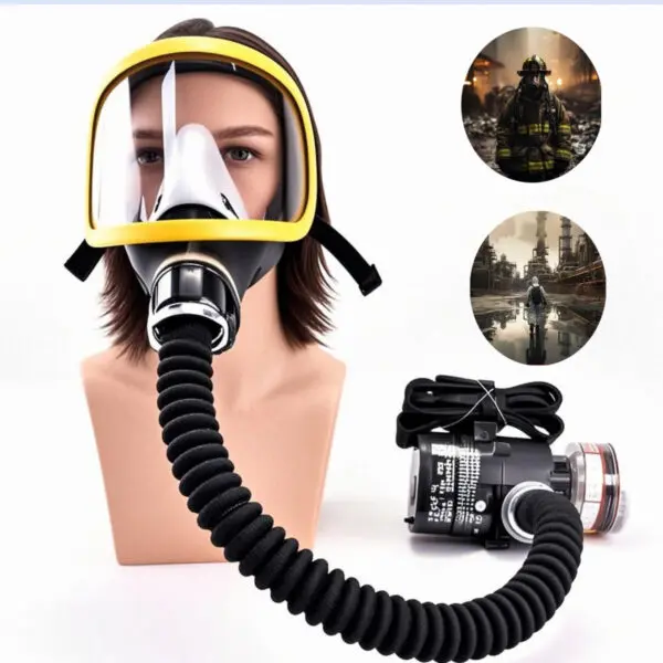 Electric Constant Air Flow Supplied Fed Gas Mask，Full Face Gas Mask Respirator System respirator Mask Workplace Safety Supplie