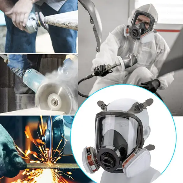 6800 Full Face Safety Work Gas Masks Survival Nuclear and Chemical with 40mm Activated Carbon Filter & Anti-Fog Design - Image 5