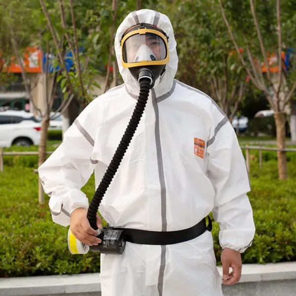 Protective Electric Constant Flow Supplied Air System Gas Mask Respirator Workplace Safety Supplie Full Face Gas Mask Respirator - Image 6