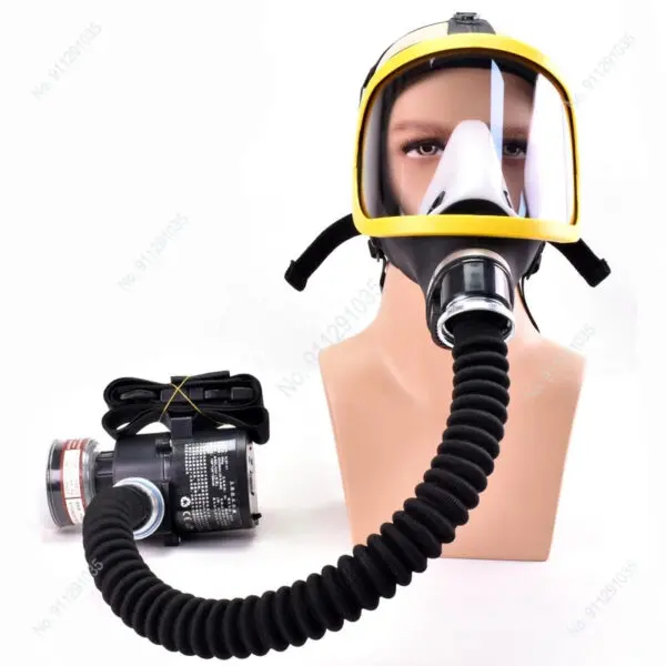 Protective Electric Constant Flow Supplied Air System Gas Mask Respirator Workplace Safety Supplie Full Face Gas Mask Respirator - Image 2