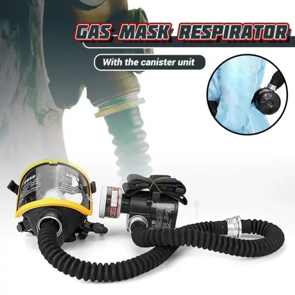 Protective Electric Constant Flow Supplied Air System Gas Mask Respirator Workplace Safety Supplie Full Face Gas Mask Respirator - Image 6