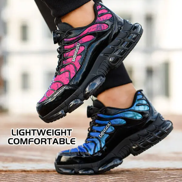 Size 47 48 Safety Shoes Men Anti-smash Anti-puncture Steel Toe Work Shoes Rotating Button Security Protective Men Safety Boots - Image 4