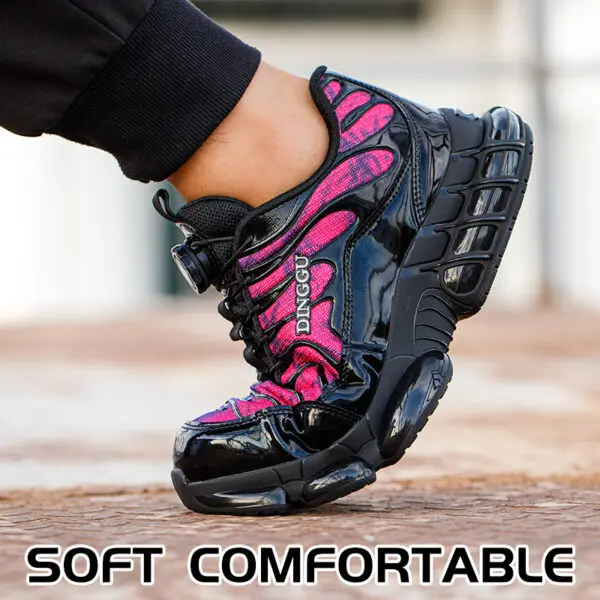 Size 47 48 Safety Shoes Men Anti-smash Anti-puncture Steel Toe Work Shoes Rotating Button Security Protective Men Safety Boots - Image 5
