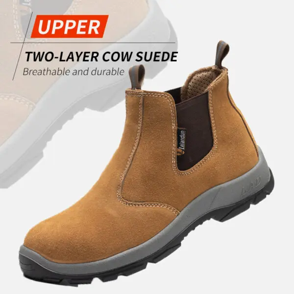 Leiandun Welding Boots Safety Shoes Anti-Smashing Anti-Puncture Durable Work Footwear for Enhanced Protection - Image 3