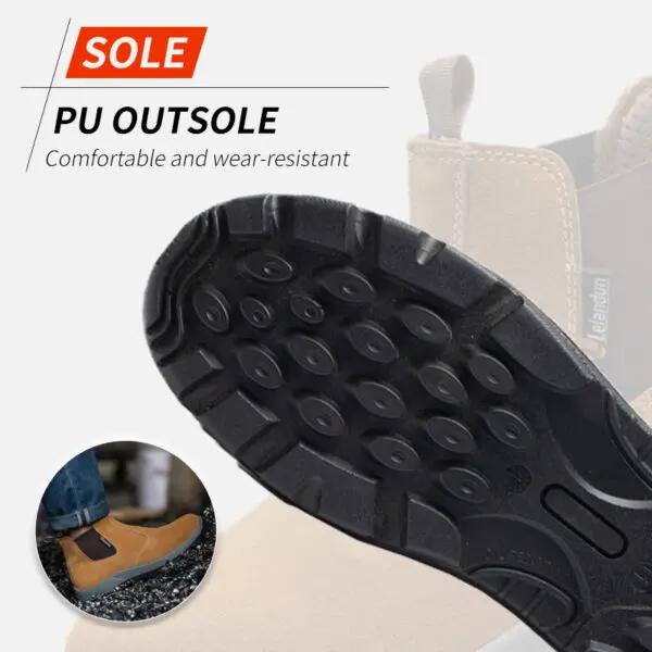 Leiandun Welding Boots Safety Shoes Anti-Smashing Anti-Puncture Durable Work Footwear for Enhanced Protection - Image 4