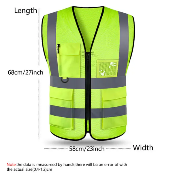 Safety High Visibility Reflective Vest Adjustable Reflective Security Vests Traffic Night Outdoor For Running Cycling Sports - Image 4