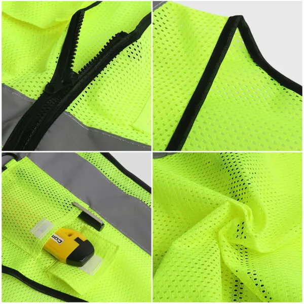 Safety High Visibility Reflective Vest Adjustable Reflective Security Vests Traffic Night Outdoor For Running Cycling Sports - Image 5
