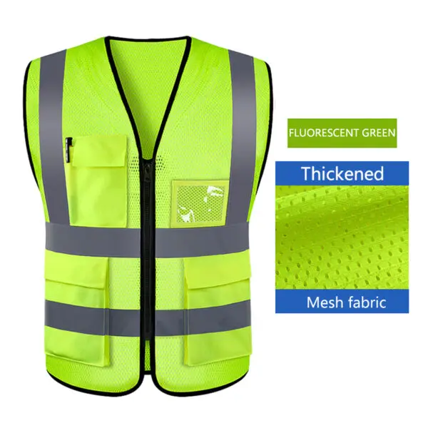 Safety High Visibility Reflective Vest Adjustable Reflective Security Vests Traffic Night Outdoor For Running Cycling Sports - Image 14