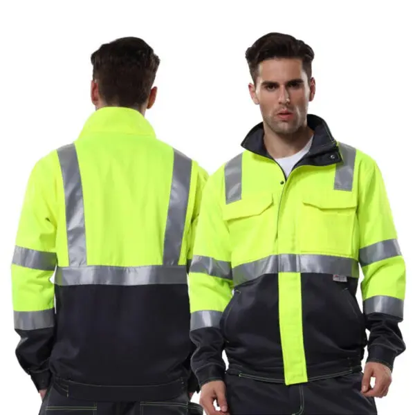 Work Suit for Mechanic Safety Jacket Reflective and Safety Pants for Work Multi Pockets Work Clothes for Men Workwear - Image 4