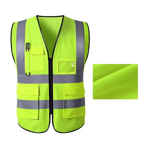 Bright Color Reflective Safety Vest Multi-pocket Breathable Traffic Vest for Railway Coal Miners Uniform Workwear - Image 8