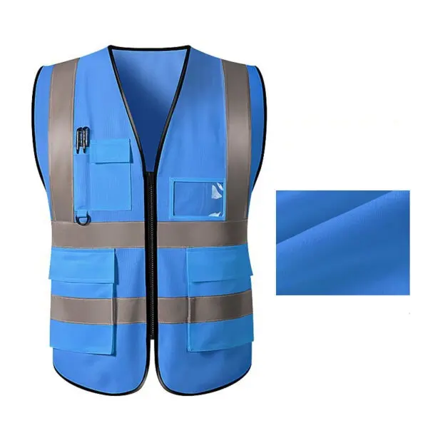 Bright Color Reflective Safety Vest Multi-pocket Breathable Traffic Vest for Railway Coal Miners Uniform Workwear - Image 11