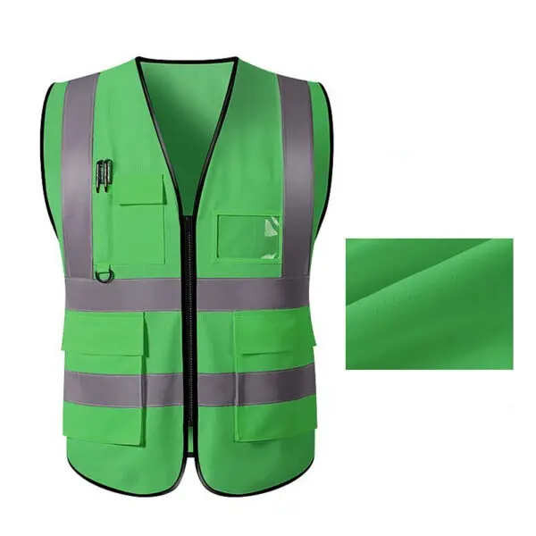 Bright Color Reflective Safety Vest Multi-pocket Breathable Traffic Vest for Railway Coal Miners Uniform Workwear - Image 12