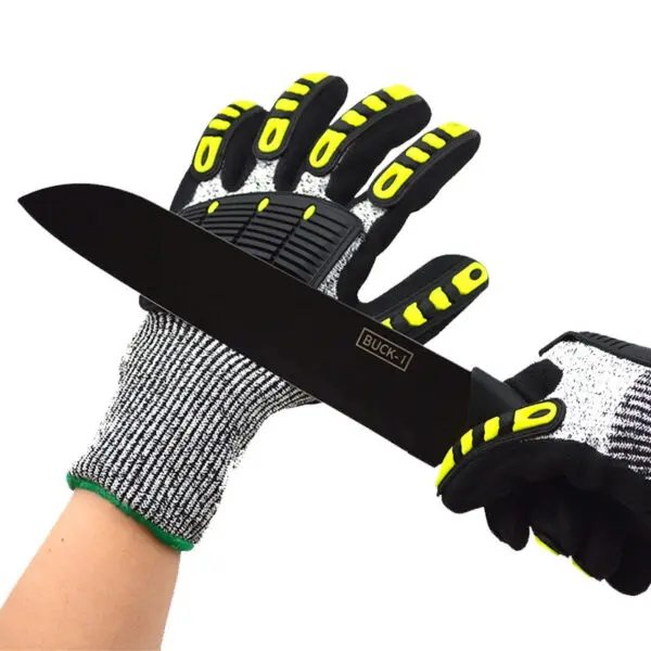 Anti Impact Cut Resistant Work gloves Mechanix anti-cut wear shockproof anti-smash oil mining drilling Protection Working gloves - Image 4