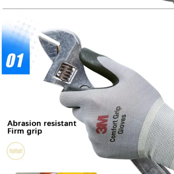 3M Protective Gloves Wear-resistant and non-slip Work Gloves Nitrile Coated Industrial Gloves Safety Protection - Image 5