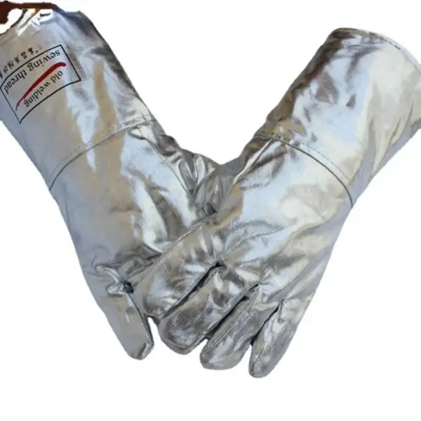 400Degrees Heat Resistant Gloves Anti High Temperature Thicken Safety Gloves Aluminum Foil Kitchen Self Defense Gloves - Image 3